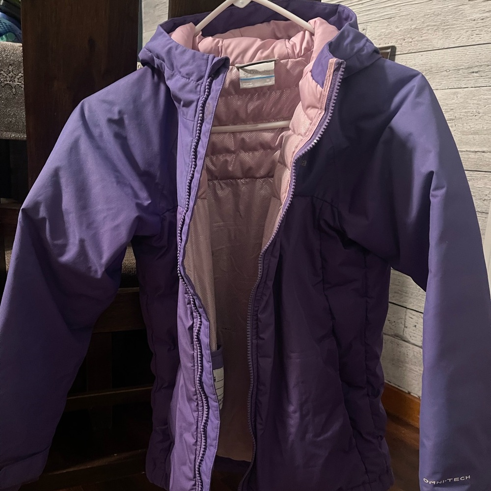 Columbia Kids Puffer Jacket in Purple and Pink